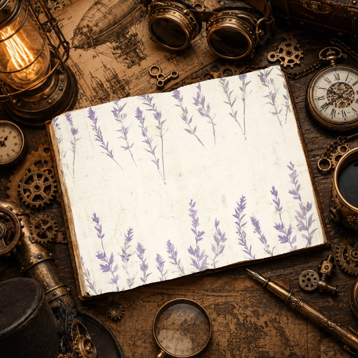 Lavender Leaves Digital Papers
