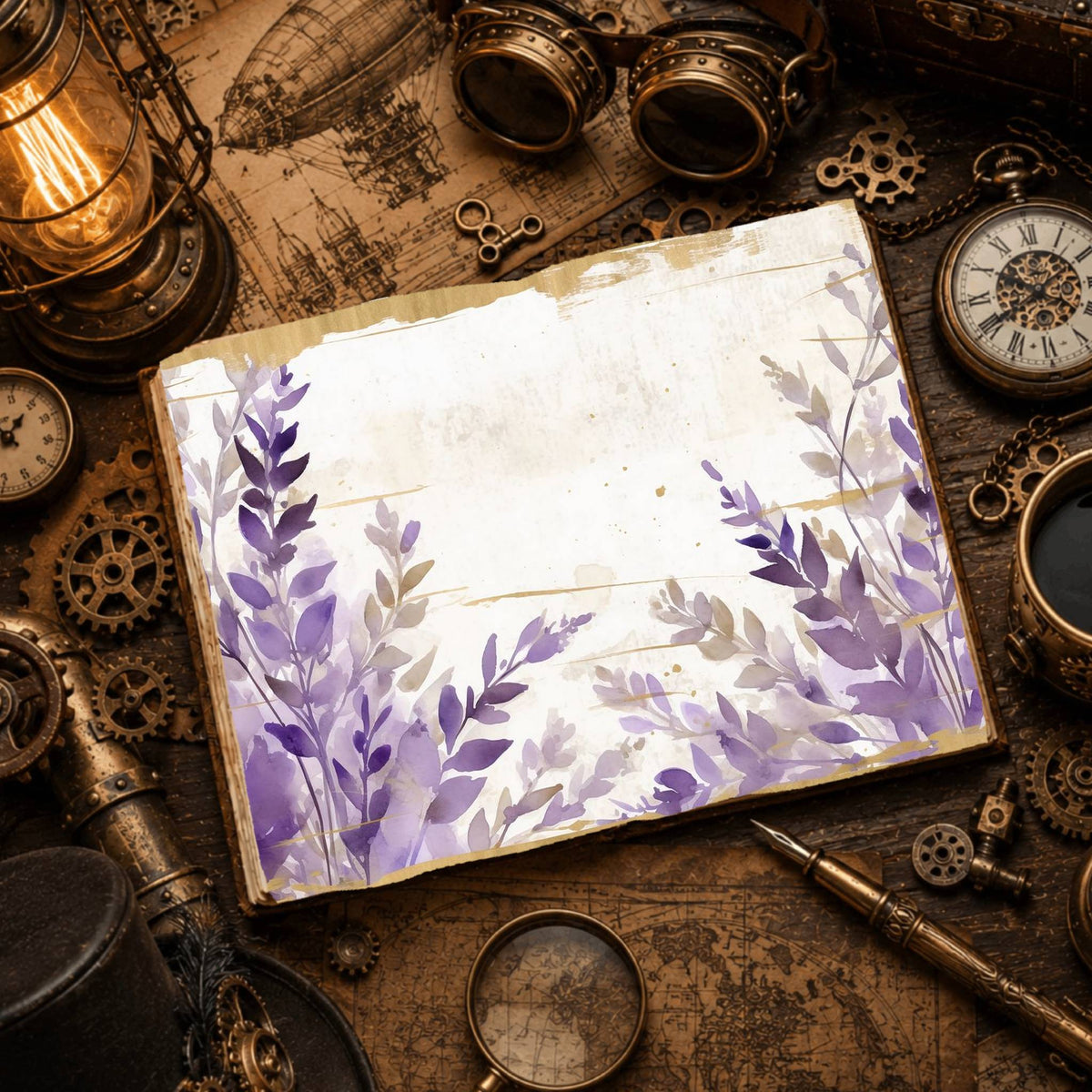 Lavender Leaves Digital Papers