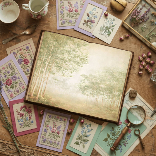 Light Woodlands Christmas Digital Papers