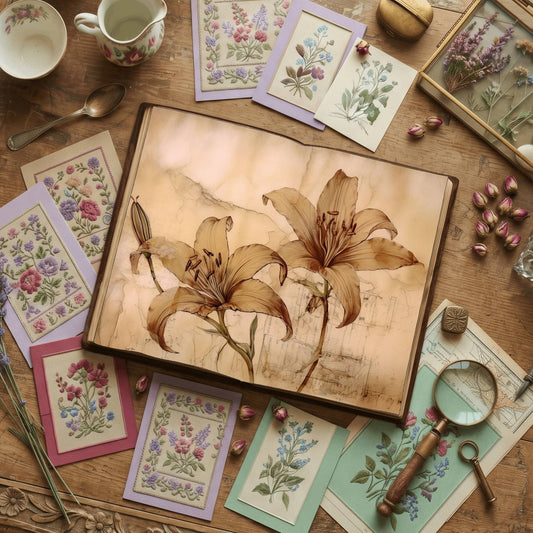 Lilly Watercolour Digital Papers