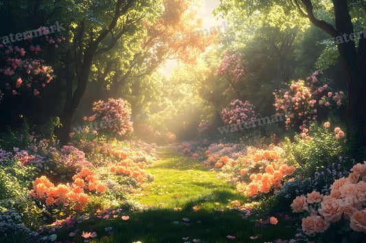 Maternity Garden digital photo backdrop for photo editing, preview 1