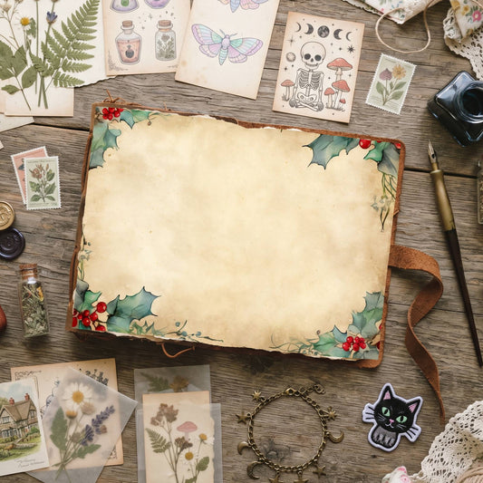 Misletoe Frame Digital Papers
