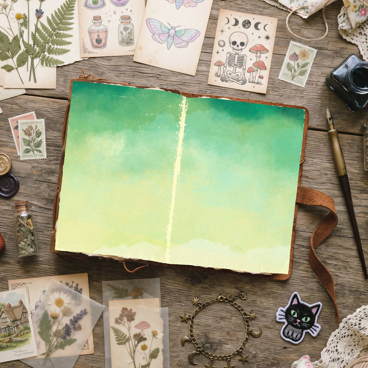 Mixed Color Distressed Blank And Lined Digital Papers