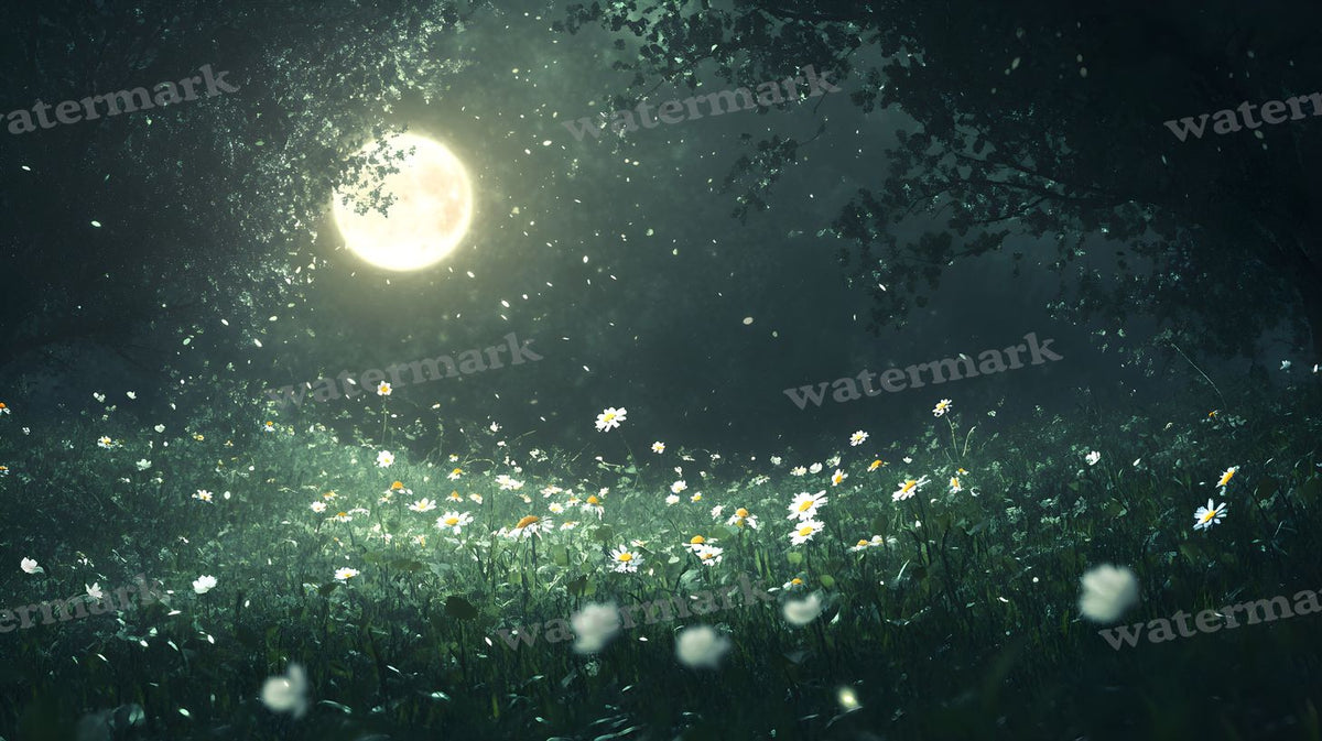 Moonlit Meadow Backdrop Images