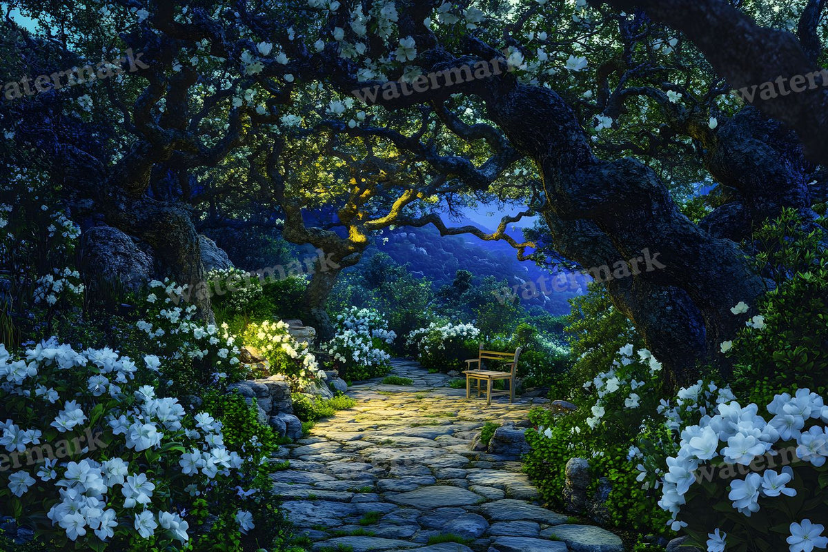 Moonlit Mysteriougarden Backdrop Images