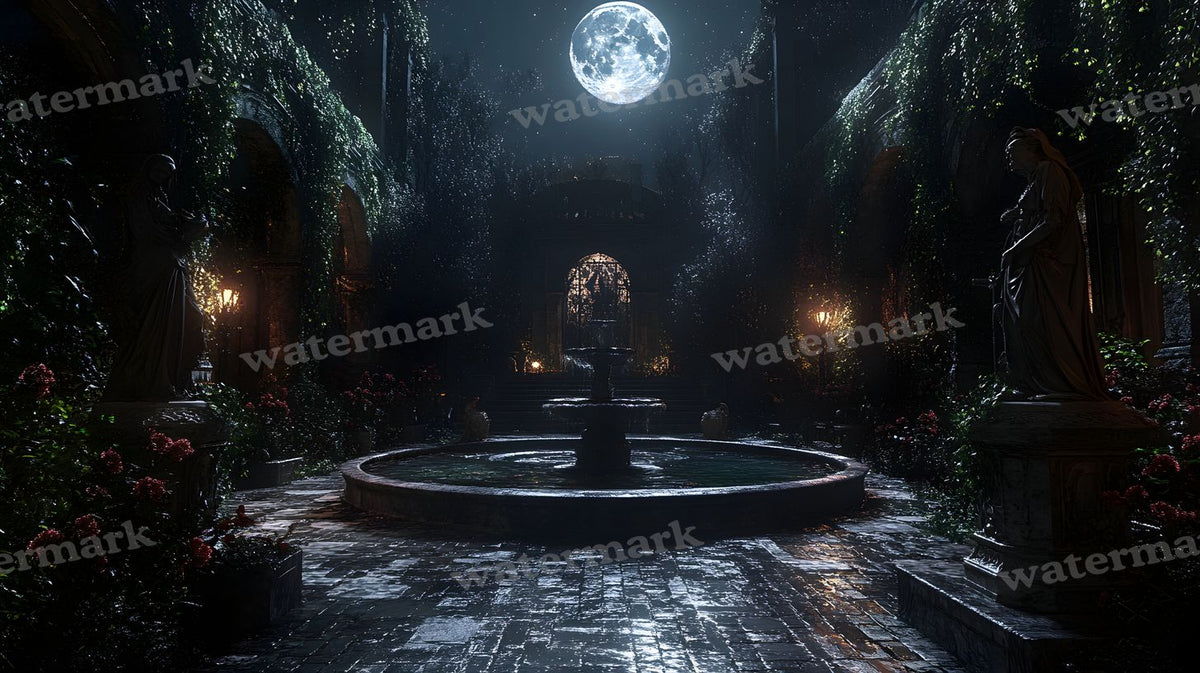 Moonlit Palace Backdrop Images