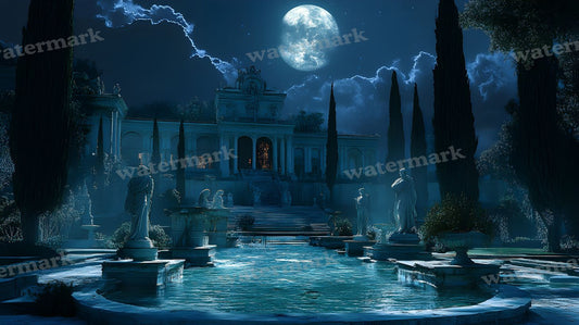 Moonlit Palace Backdrop Images