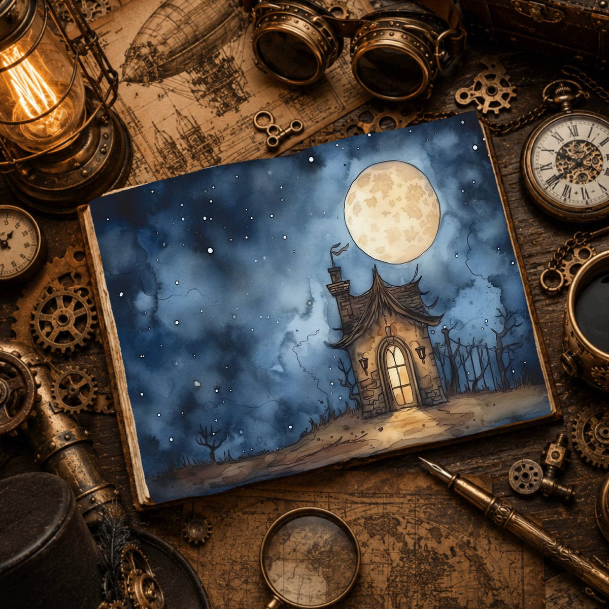 Moonlit Shed Digital Papers