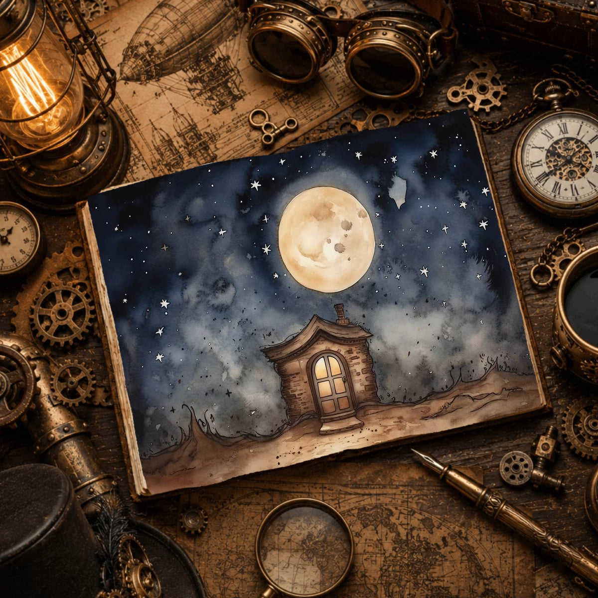 Moonlit Shed Digital Papers