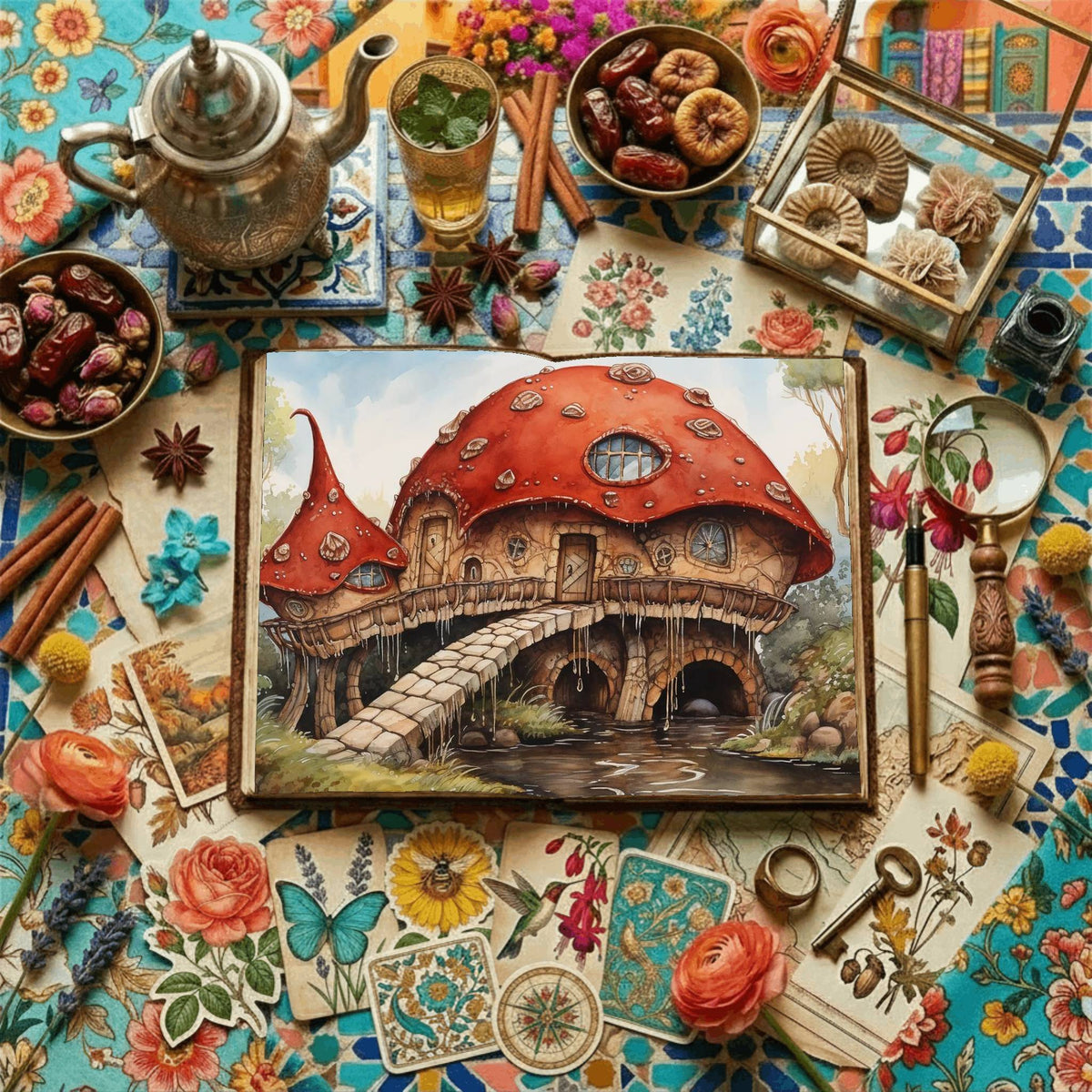Mushroom Cottage Digital Papers