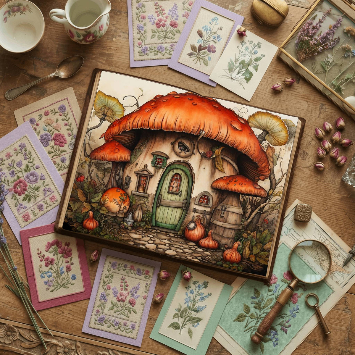 Mushroom Cottage Digital Papers