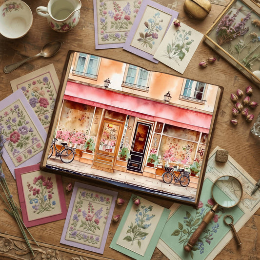 Pink Bakery printable junk journal paper, page preview 2