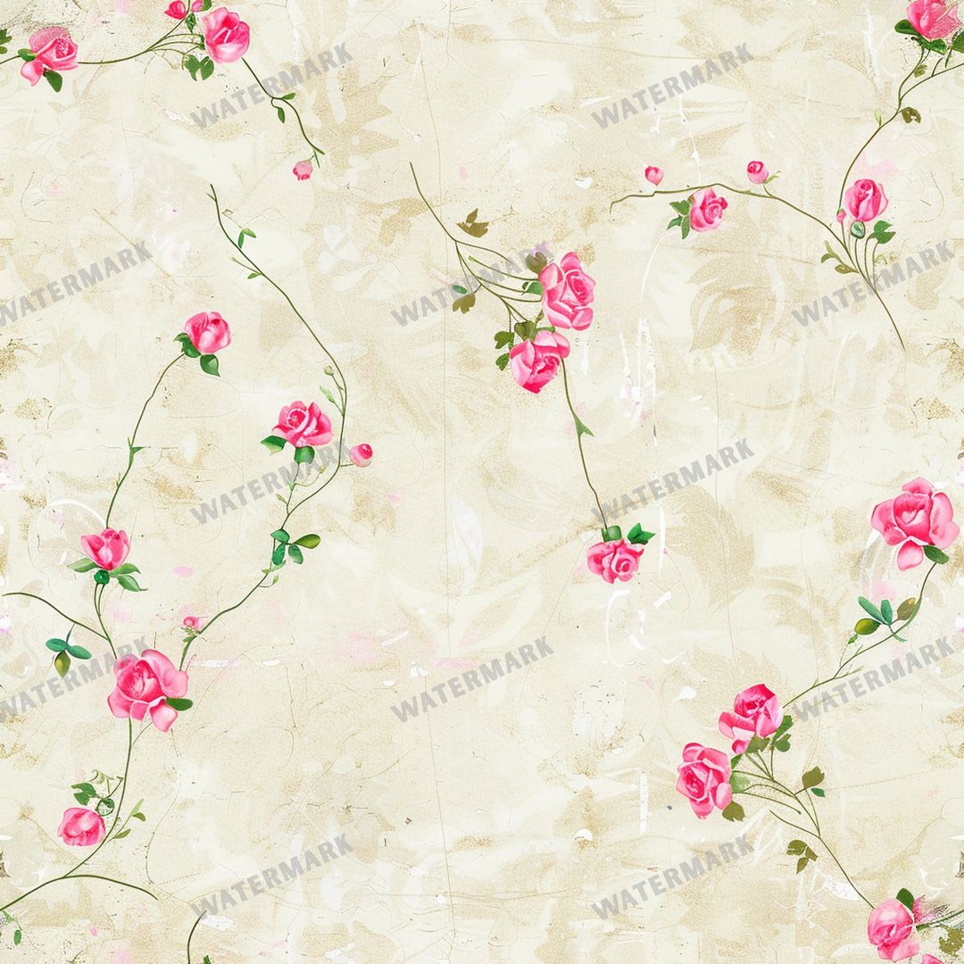 Pink Roses Seamless Pattern