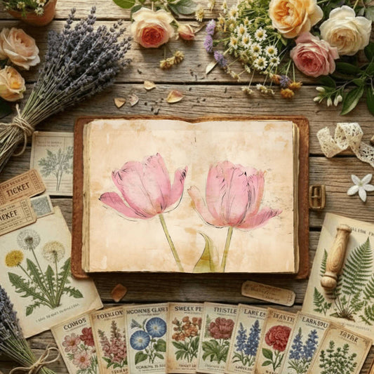 Pink Tulip Digital Papers