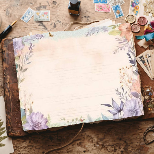 Plain Flower Digital Papers