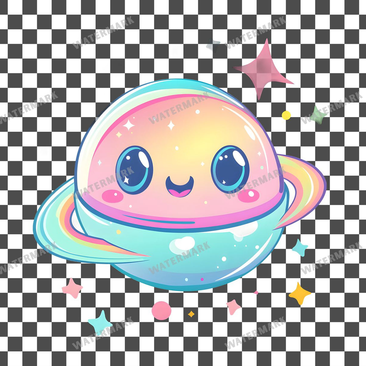 Planet Kawaii Style Clipart Pngs