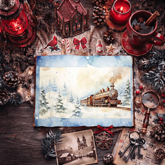 Polar Express Christmas Digital Papers