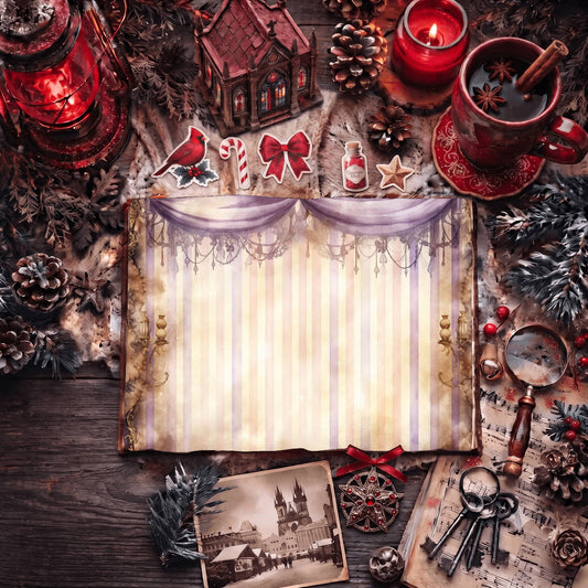 Purple Christmas Digital Papers