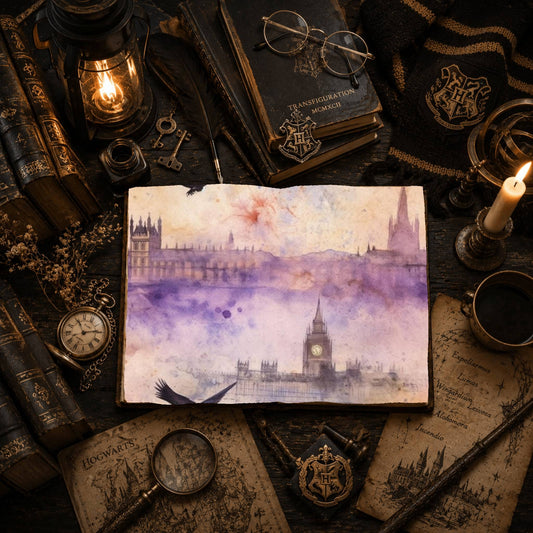 Purple Watercolour Witch Digital Papers