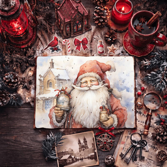 Santa Claus Christmas Digital Papers