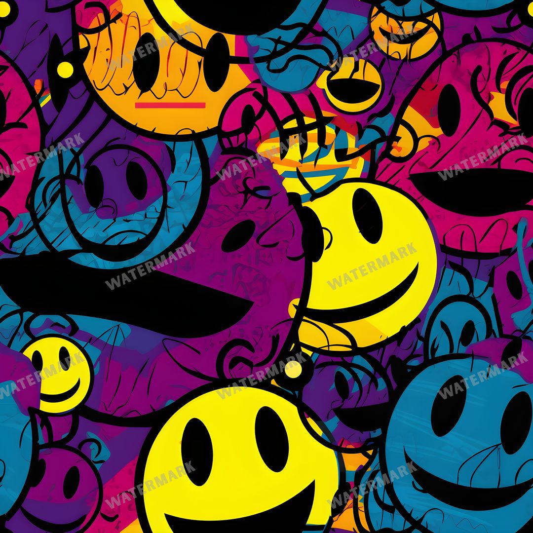 Smileys Seamless Pattern