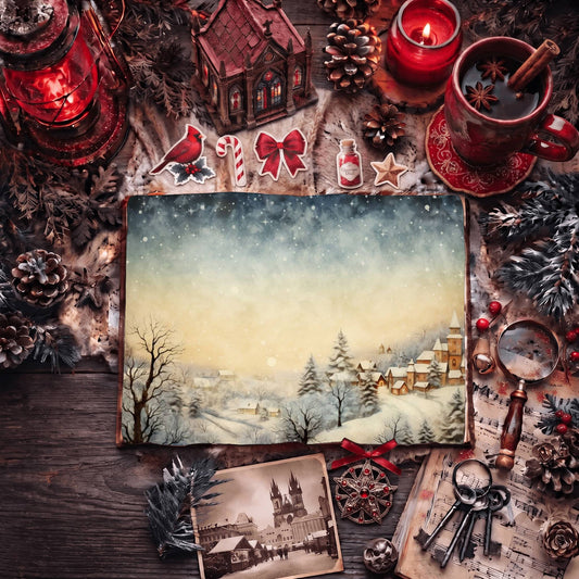 Snowy Christmas Digital Papers
