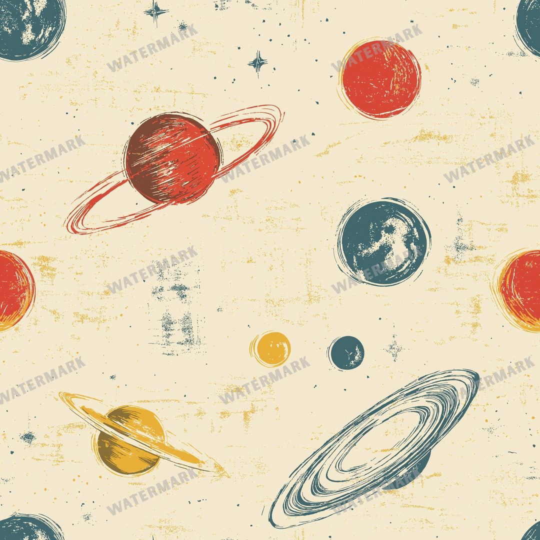 Space And Celestial Seamless Pattern