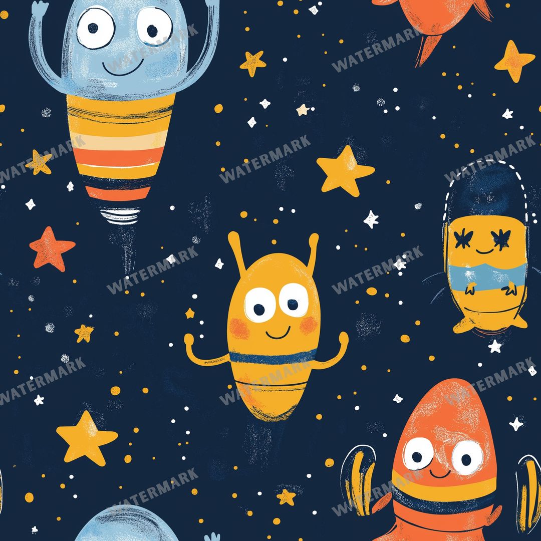Space And Celestial Seamless Pattern