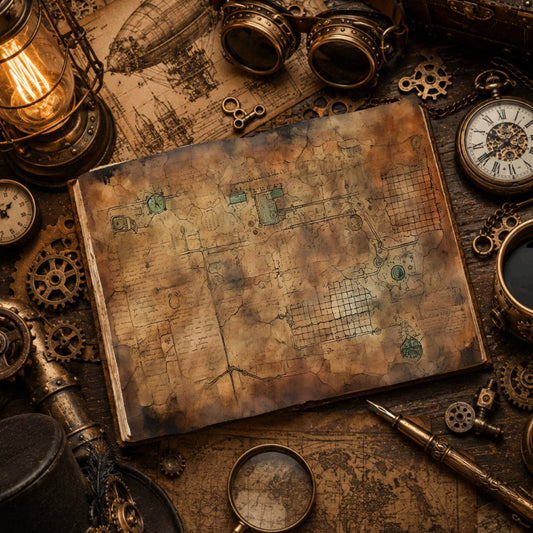 Steampunk Plain Grunge Digital Papers