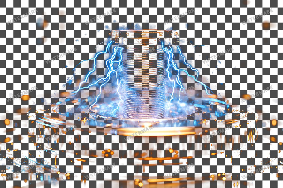 Steampunk Tesla Coil Transparent Overlay Pngs