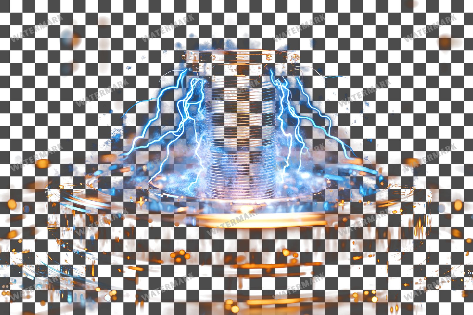 Steampunk Tesla Coil Transparent Overlay Pngs