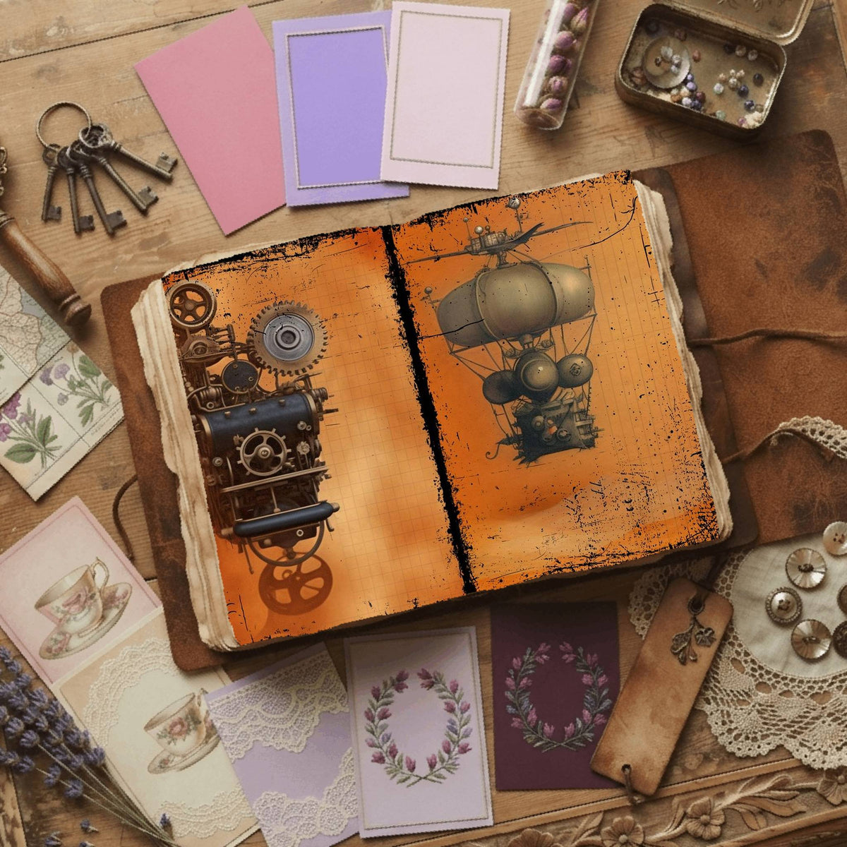 Steampunk Digital Papers