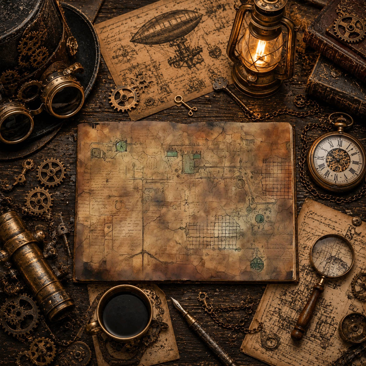 Steampunk Digital Papers