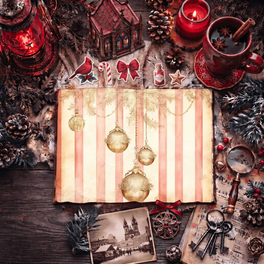 Striped Christmas Digital Papers