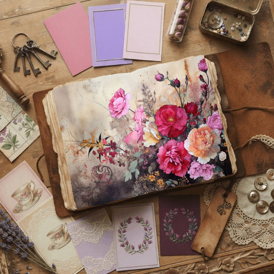 Summer Roses Digital Papers