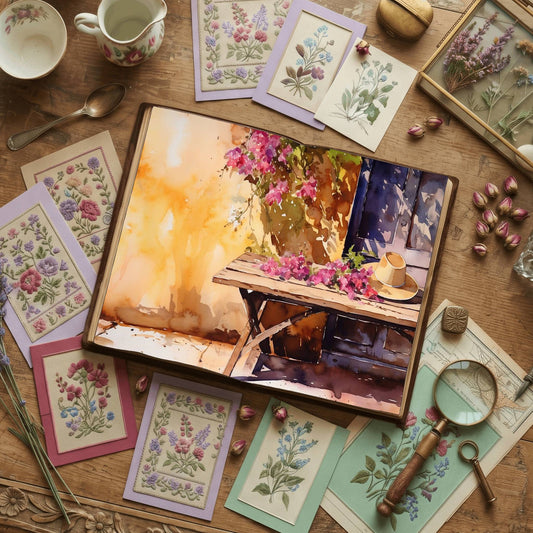 Summer Tea Digital Papers