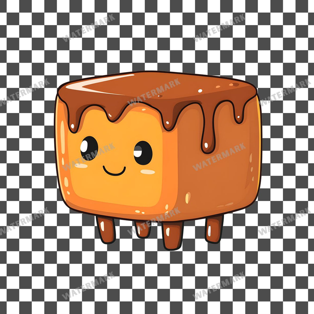 Toffee Kawaii Style clipart PNG on a transparent background, design 2