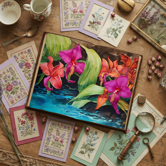 Tropical Flowers Digital Papers