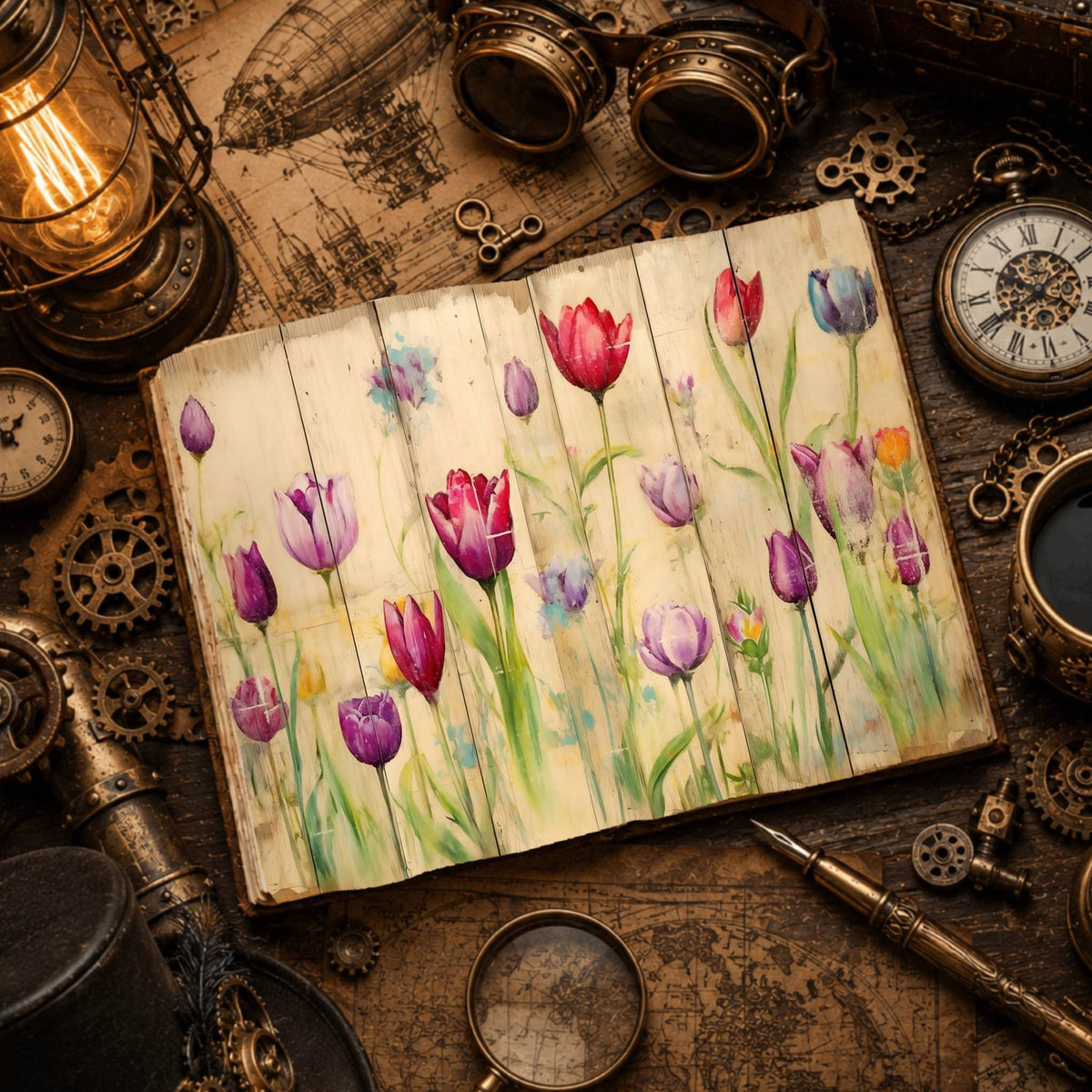 Tulip Flowers Digital Papers