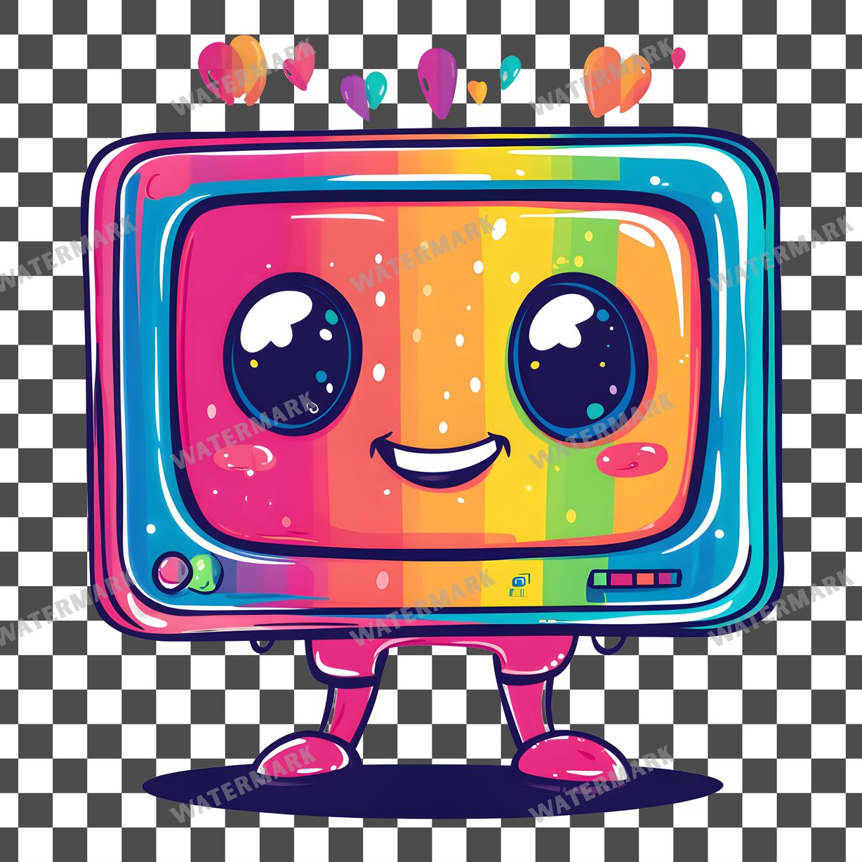 Tv Kawaii Style Clipart Pngs