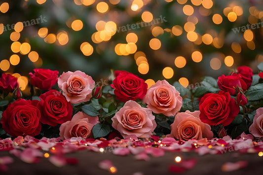 Valentine Rose Garden Backdrop Images