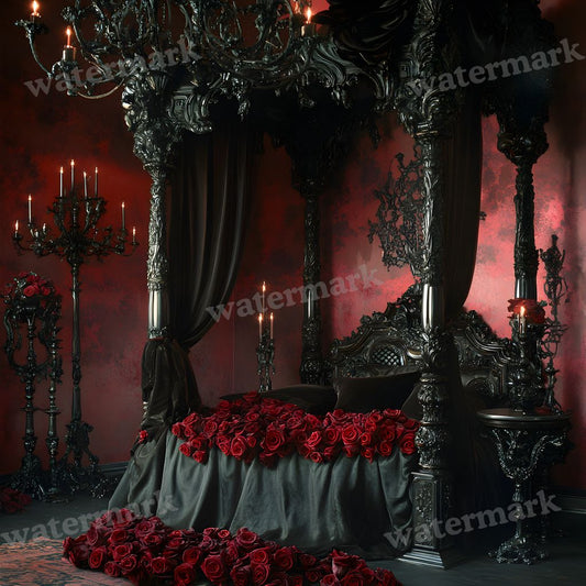 Vampire Lair digital photo backdrop for photo editing, preview 1