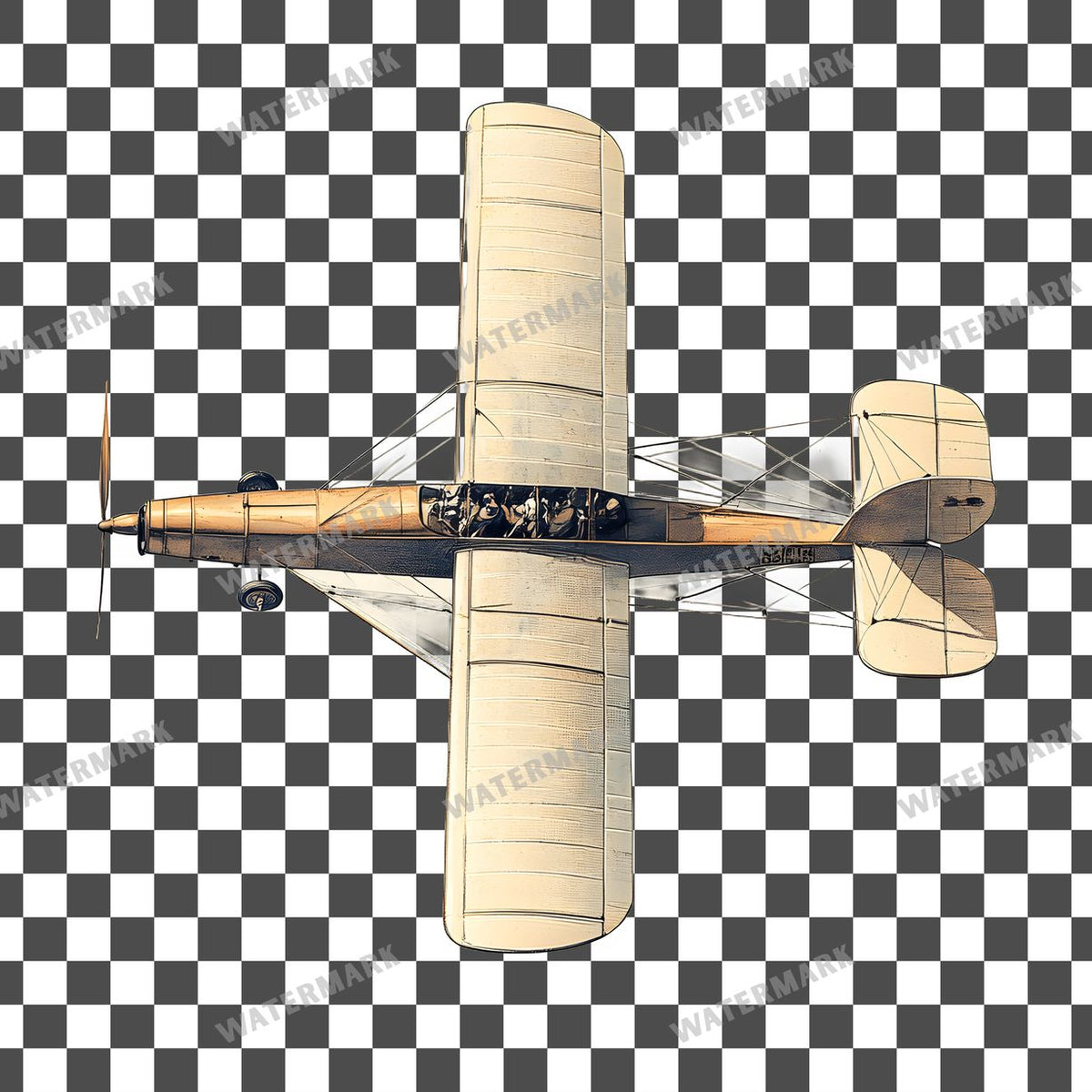 Victrorian Airplane Vintage Style Clipart Pngs