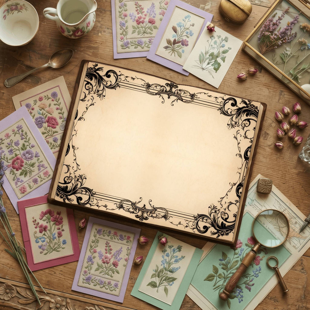 Vintage Borders Digital Papers