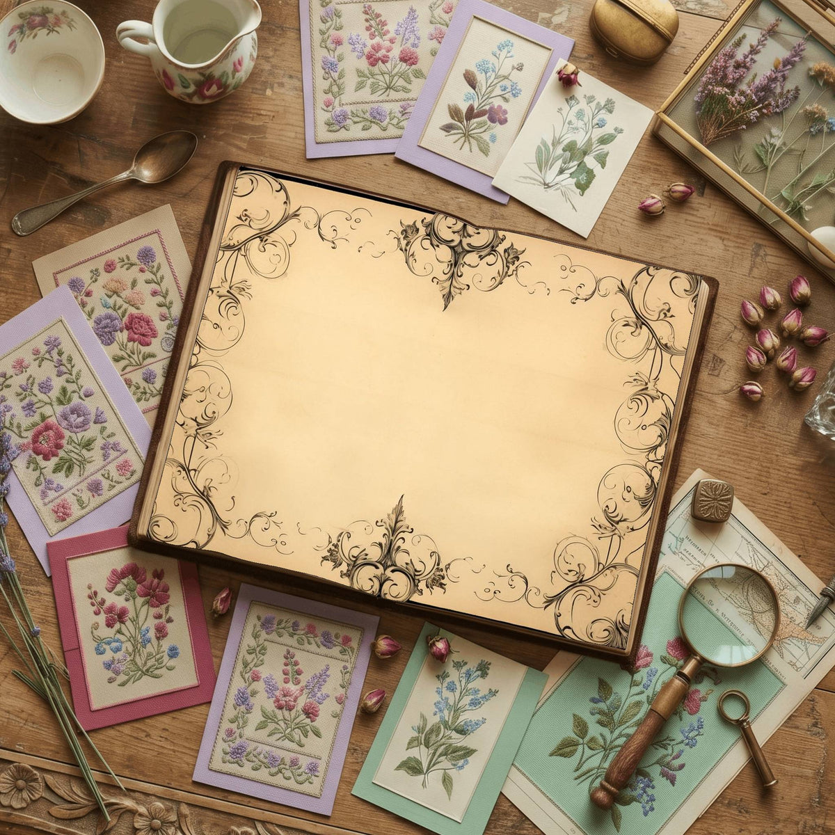 Vintage Borders Digital Papers