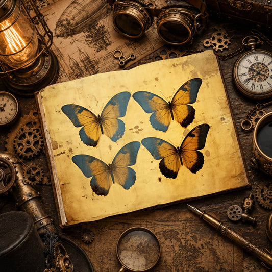 Vintage Butterfly Digital Papers