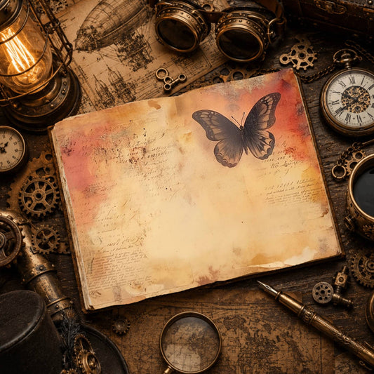 Vintage Butterfly Digital Papers