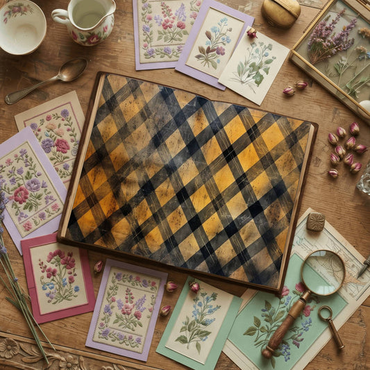 Vintage Checkered Digital Papers