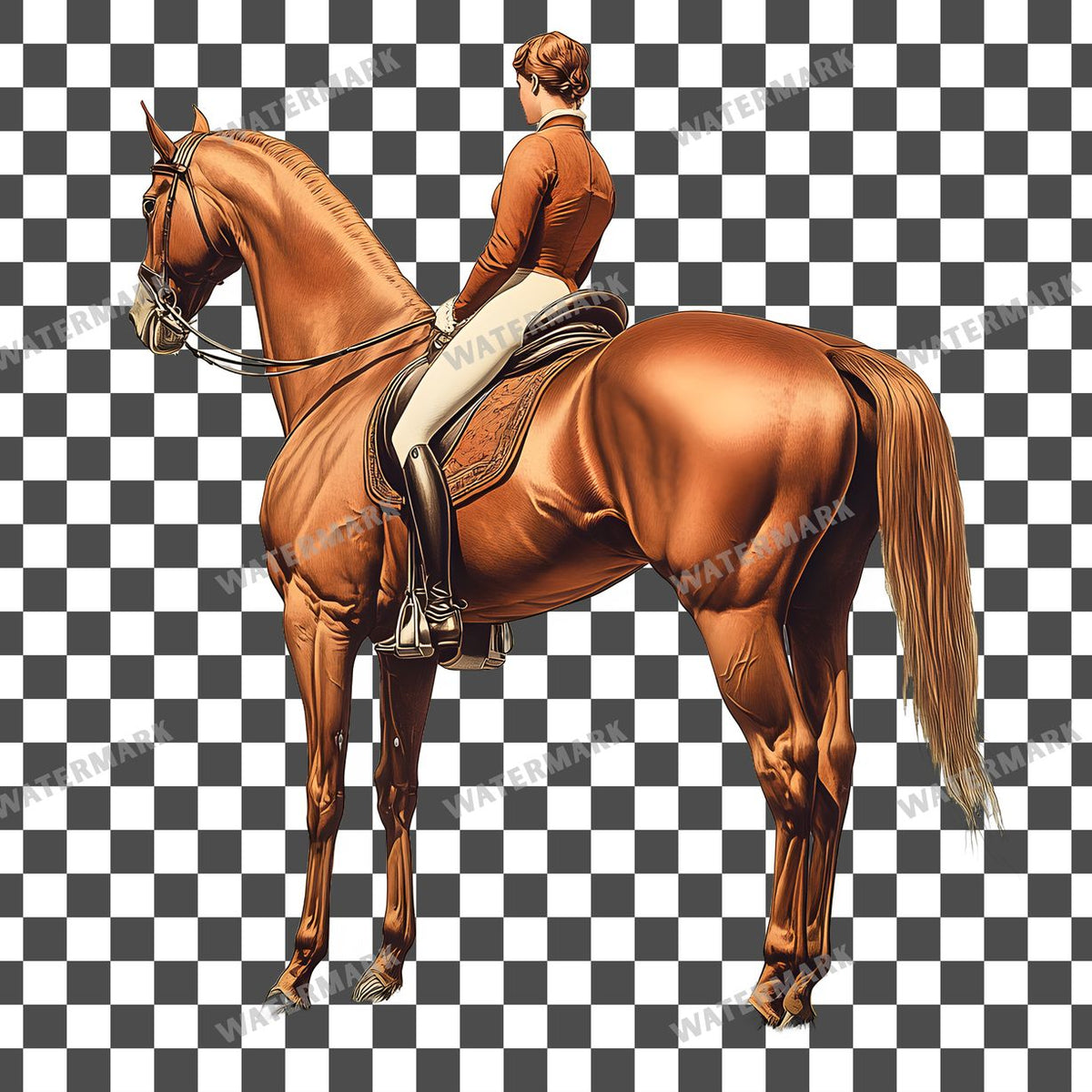 Vintage Equestrian Vintage Style Clipart Pngs