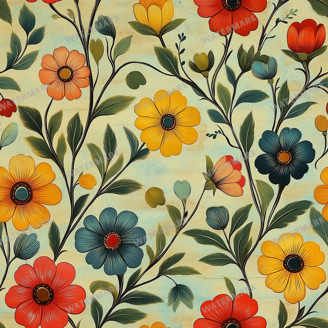 Vintage Floral Seamless Pattern